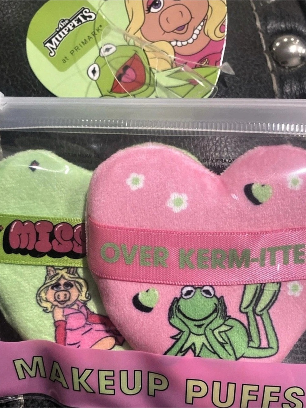 New The Muppets at Primark Makeup Puffs Miss Piggy / Kermit Design